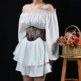 Ultra-Short Waist-Sealed Flower Thighs Outside The Waist