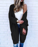 Zingj Autumn And Winter Women's New Knitted Cardigan Coat Pocket