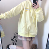 Soft Sister Student Cartoon Meal Jk Coat Zipper Koloumi Cotton Hoodie Jade Cinnamon Dog