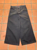 Dress Baggy Jeans Y2K Hip Hop Pocket Letter Retro Black Jeans Men's High Waist Wide Legs