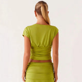 Two Sets Of New Short-Term Umbilical Wrinkles Body-Body Hip Skirt