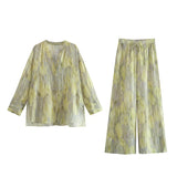Summer Printed Cotton And Linen Shirt 4786302 Baggy Trousers