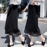 Zingj Lace Knitted Half-Body Skirt On Both Sides Of Autumn And Winter, Medium-Long, High-Waisted, Lean-Hip Skirt, One-Step