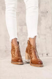 Zingj Size 2024 Embroidered Fashion Boots Women's Riveted Acrylic Crystal High-Heeled