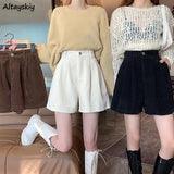 Women Autumn College Friends Simple Pure Corduroy New Arrival Mujer Cozy Design Casual Fashion Basic Feminino Ulzzang