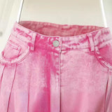 New Heavy-Work Washing Denim Long Skirt Personality
