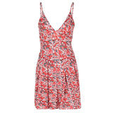 Zingj / Summer 2024 New Sexy V-Neck Casual Fashion Floral Women's Halter Short