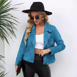 Zingj Women's Clothing Station Spring And Autumn Lapel Zipper Small Suit Long Sleeve