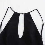 Spring Style Buckle Dress With Collar And Bare Back Slim Sexy Dress