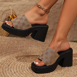 Zingj Size Summer Sandals, Women's Slope Heels, Thick Soles, Sandals, Waterproof Super High Heels, Thick Heels, Women's