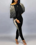 Independent Station Popular Style New Fashion Printing 2-Piece Suit Women's