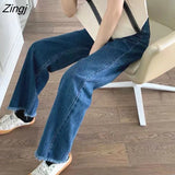 Jeans Women XS-5XL Pure Minimalist Casual Loose Summer Denim Trousers Ulzzang Wide Leg Students All-match Stylish