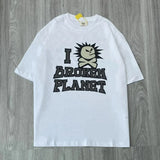 Summer New Direct Selling Harajuku Print Cartoon T-Shirt Leisure Men's Gothic