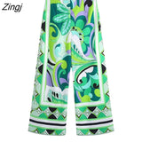New Women Holiday Wind Totem Leaves Print Split A Line Skirt Faldas Mujer Female Side Zipper Casual Slim Vestido