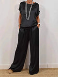 And Summer 2025 New Trendy Loose Shirt Broad Leg Trousers Casual