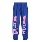 Printed High Street Couple Loose Hooded Sweater Leisure Trousers Sports