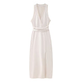 New Translucent V-Collar Dress