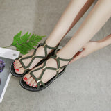 Zingj Women 2023 Summer New Sandals Women Flat Soles After Zipper Frosted Sandals A Generation Of
