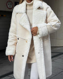 Winter New Fur Coat Collar Long Sleeves Plush