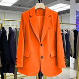 Zingj Suit Jacket Female Small Man 2024 Spring And Autumn Short Retro Korean Version Casual Show Thin Suit