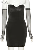 Sexy Velvet Solid Mini Dress with Lace Gloves Female Backless Bodycon Stretchy Dress Casual High Streetwear