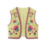 New Simple Embroidered Cardigan Vest