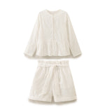 New Long-Sleeved Skirt Shirt 3046352 Lace-Up Shorts