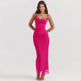 Lace Mesh Halter Dress 2023 Summer New Waist Waist And Hip Length