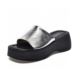 Zingj Slippers Women Wear 2024 New Summer Simple Temperament Open-Toed Muffin And