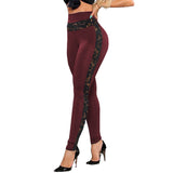Summer Solid Color Lace Stitching Hip